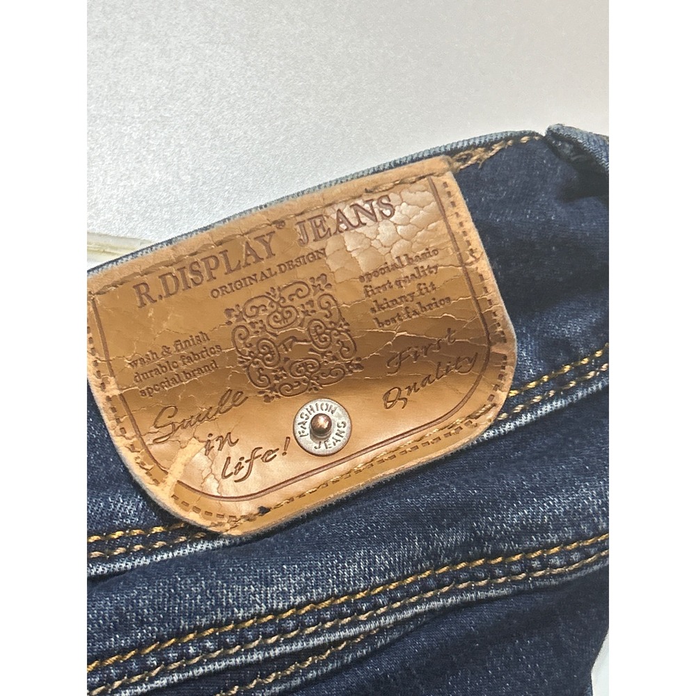 R.DISPLAY Jeans Denim Skinny Fit Cropped Blue‎ Jeans **READ** - Picture 2 of 8